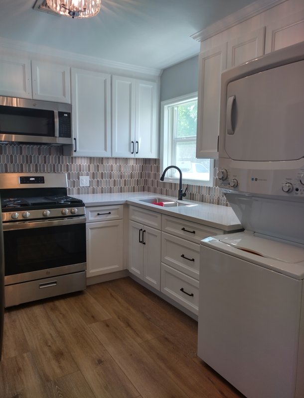 kitchen with washer area